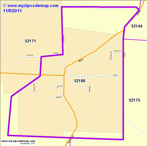 map of 52166