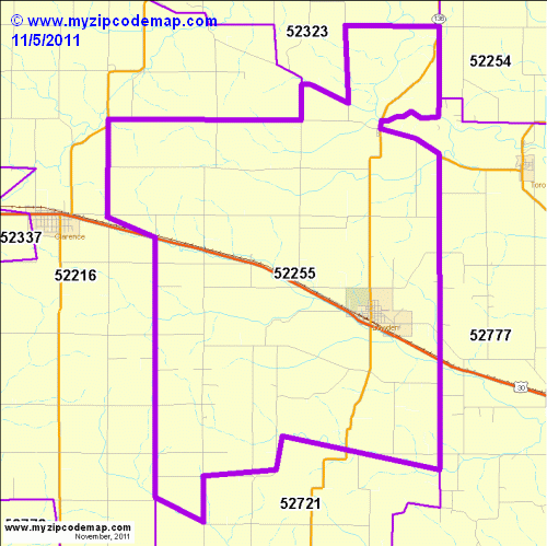 map of 52255