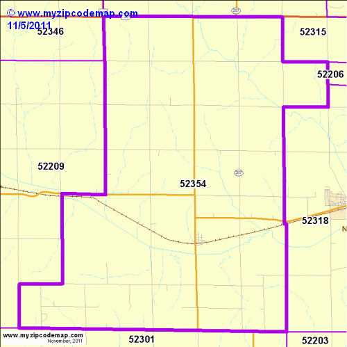 map of 52354