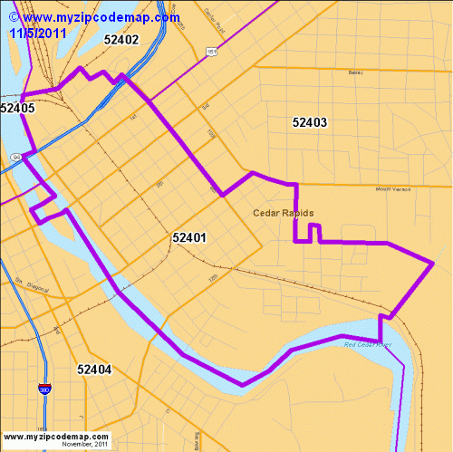 map of 52401