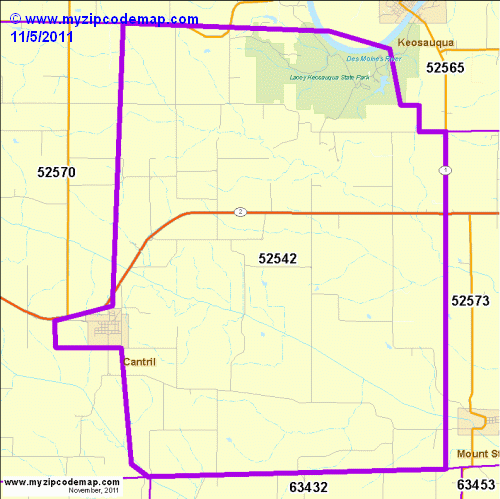 map of 52542