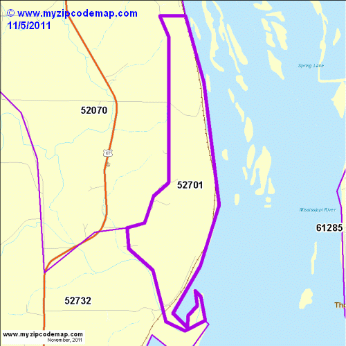 map of 52701
