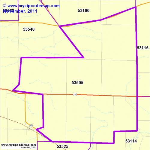 map of 53505