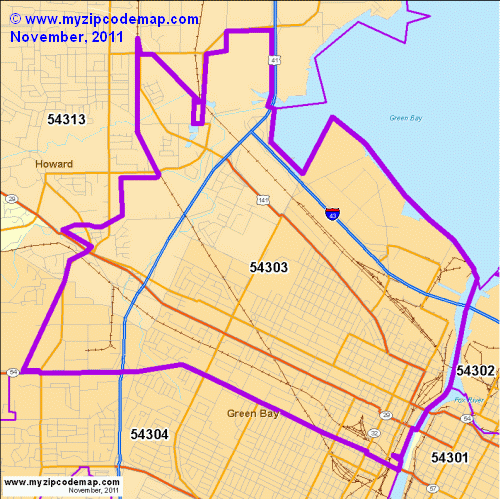 map of 54303