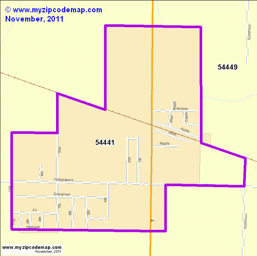 map of 54441