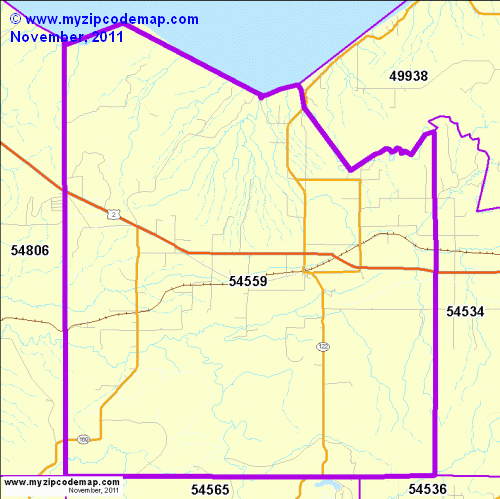 map of 54559
