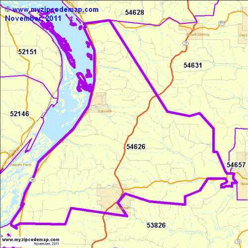 map of 54626