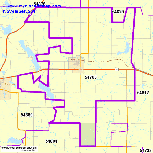 map of 54805