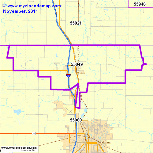 map of 55049