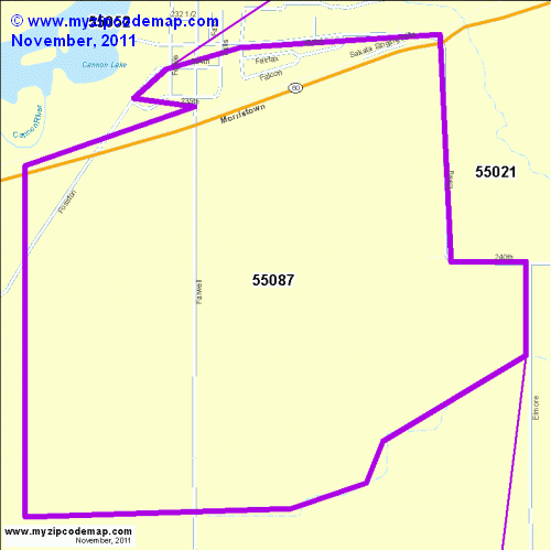 map of 55087