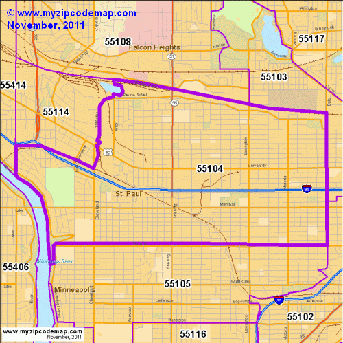 map of 55104