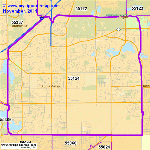 map of 55124