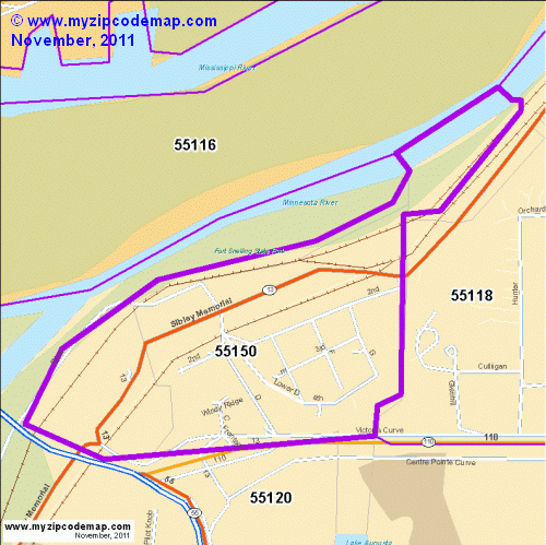 map of 55150