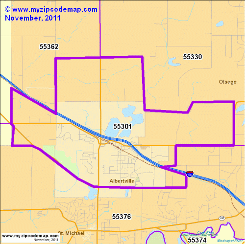 map of 55301