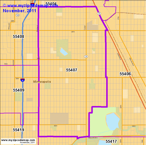 map of 55407