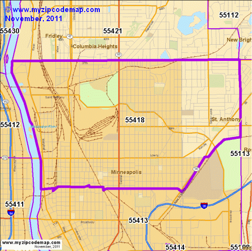 map of 55418