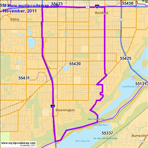 map of 55420