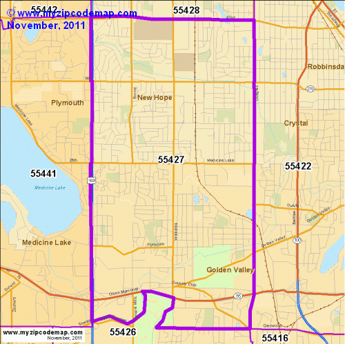 map of 55427