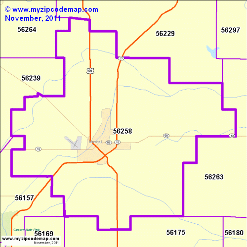 map of 56258