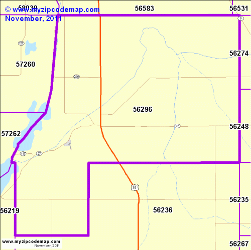 map of 56296