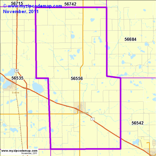 map of 56556