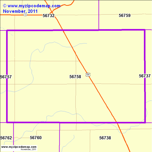 map of 56758