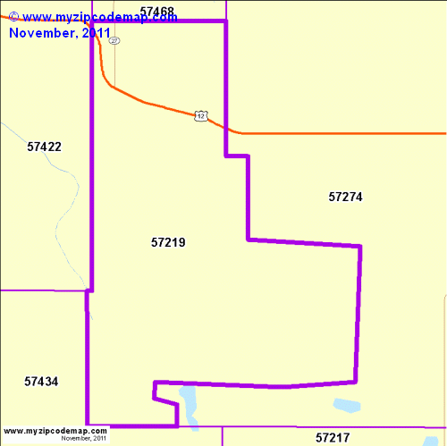 map of 57219