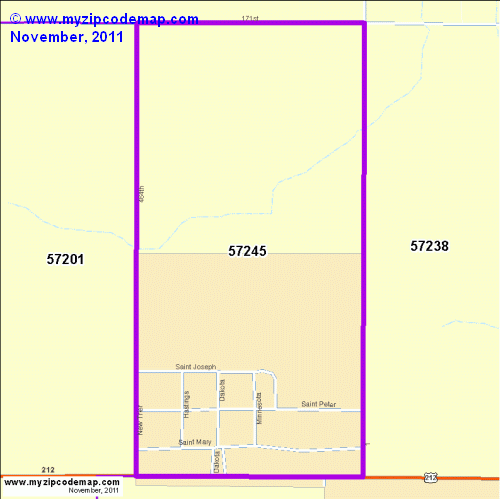 map of 57245
