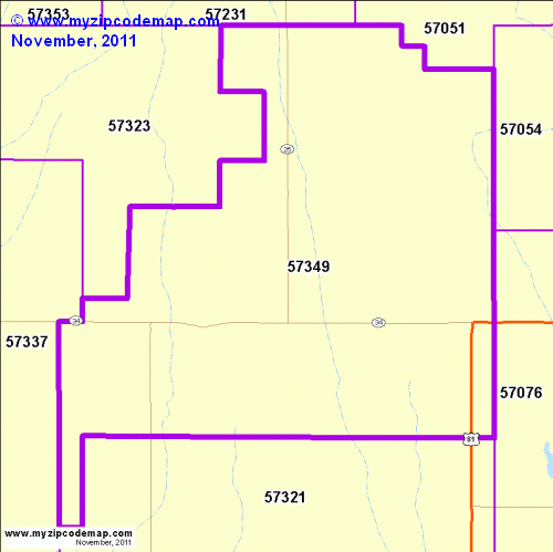 map of 57349