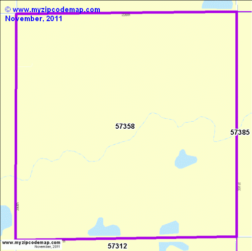 map of 57358