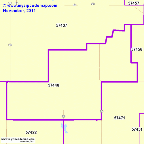 map of 57448