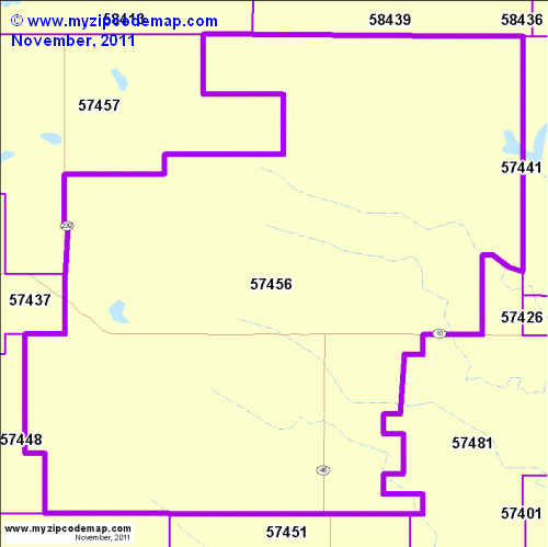 map of 57456