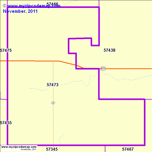 map of 57473