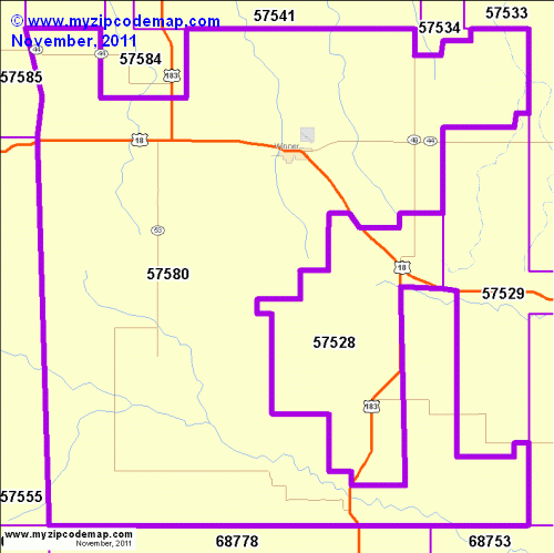 map of 57580