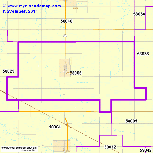 map of 58006