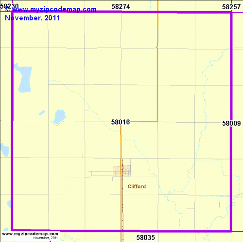 map of 58016