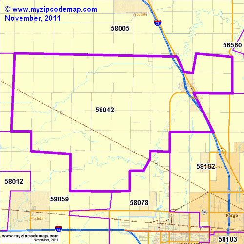 map of 58042