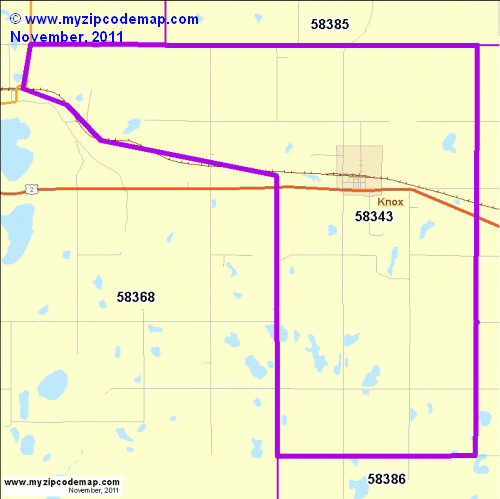 map of 58343