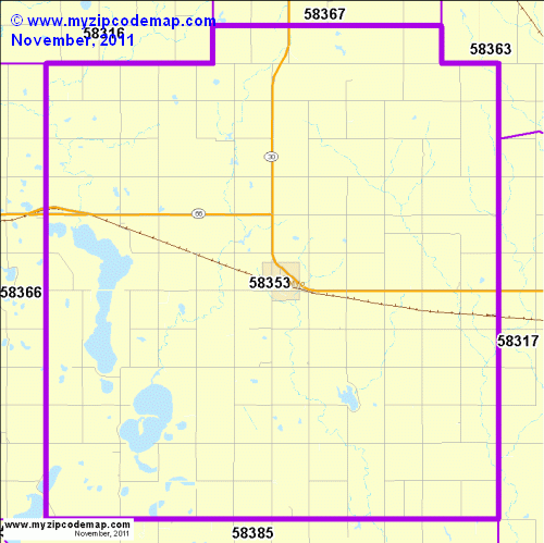 map of 58353