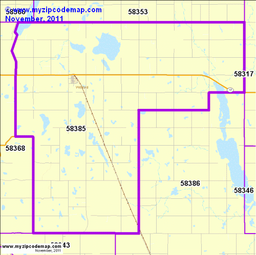 map of 58385