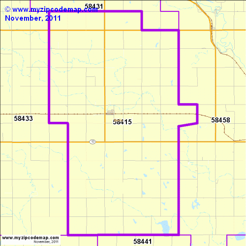 map of 58415