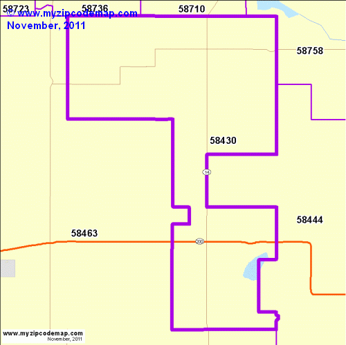 map of 58430