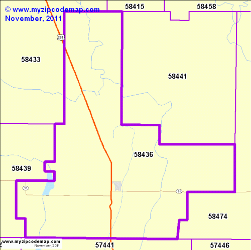 map of 58436