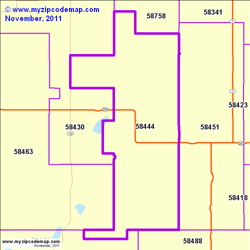 map of 58444