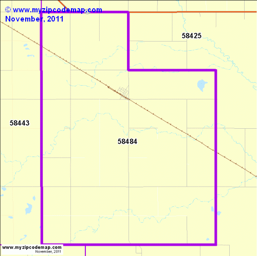 map of 58484