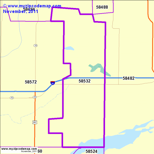 map of 58532