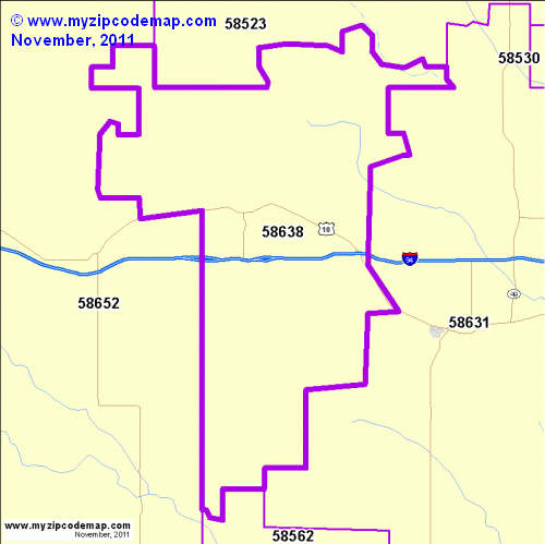 map of 58638