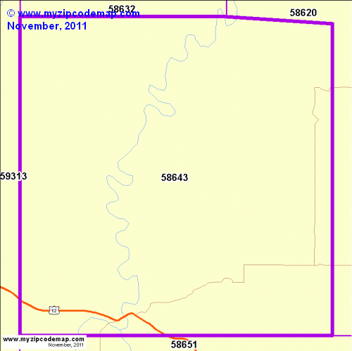 map of 58643