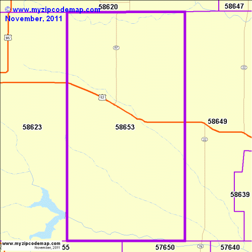 map of 58653