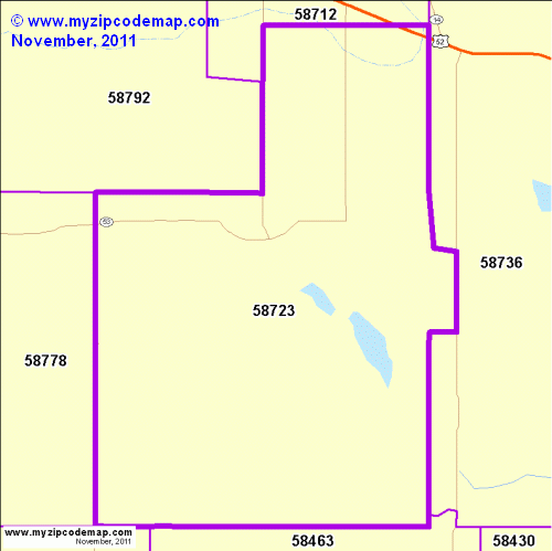 map of 58723